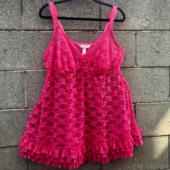 CACIQUE Pink Sexy Chamise Teddy Lingerie SZ 20/24 - Picture 9 of 9